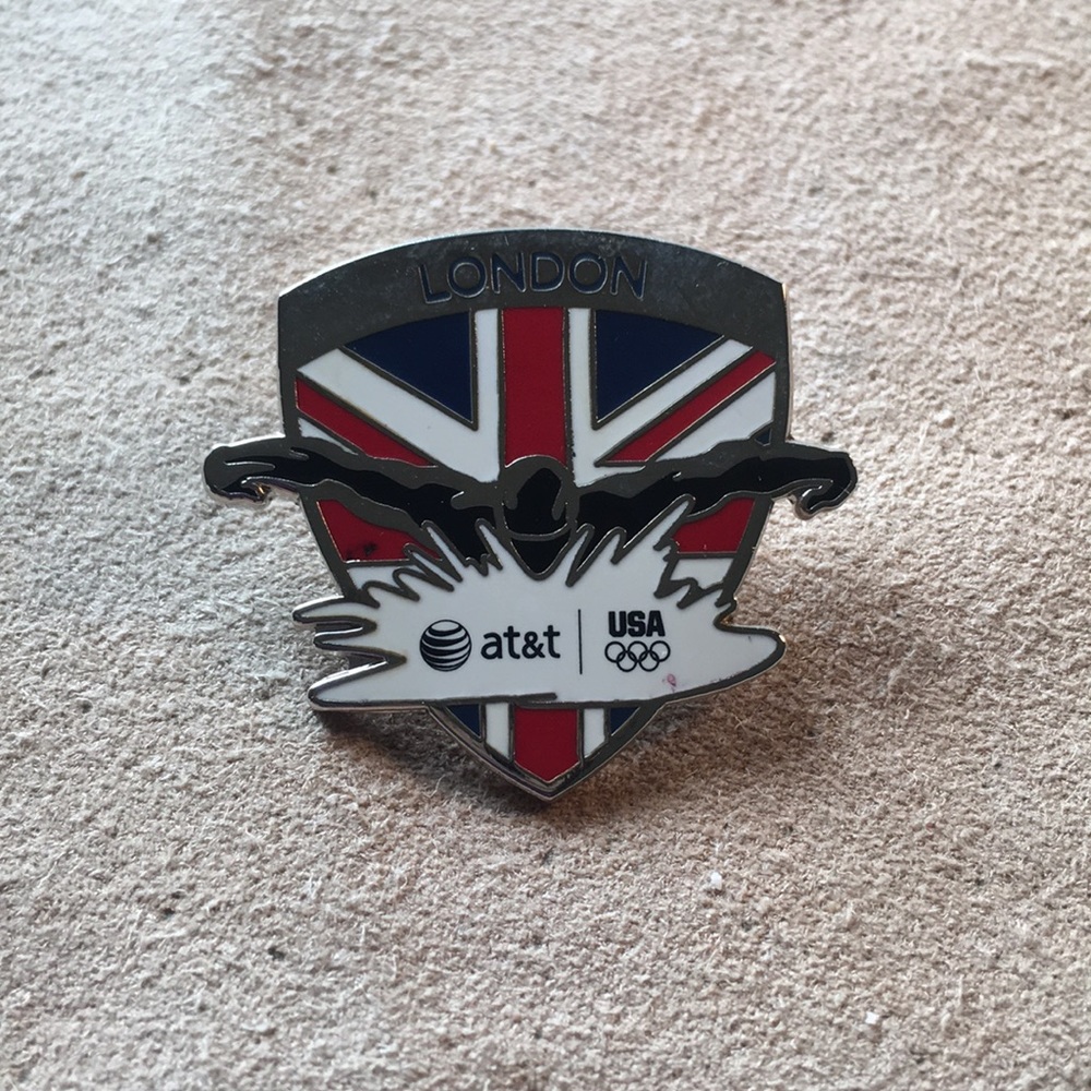 Olympic London swimming pin. AT&T sponsorship